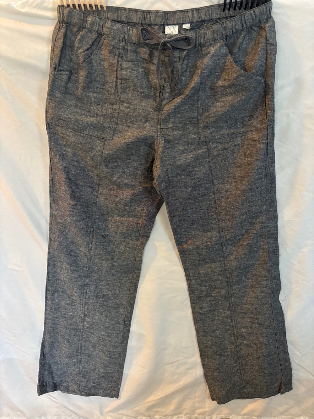 New York & Company Men's Gray Drawstring Chinos